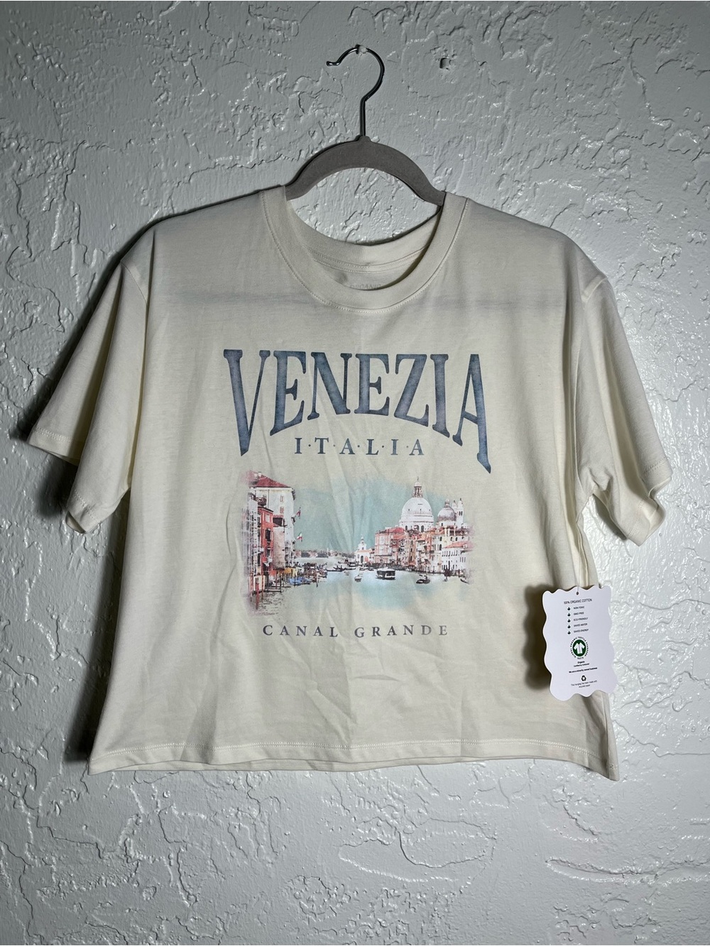 Venezia Italia Canal Grande Graphic Tee Organic Cotton NWT